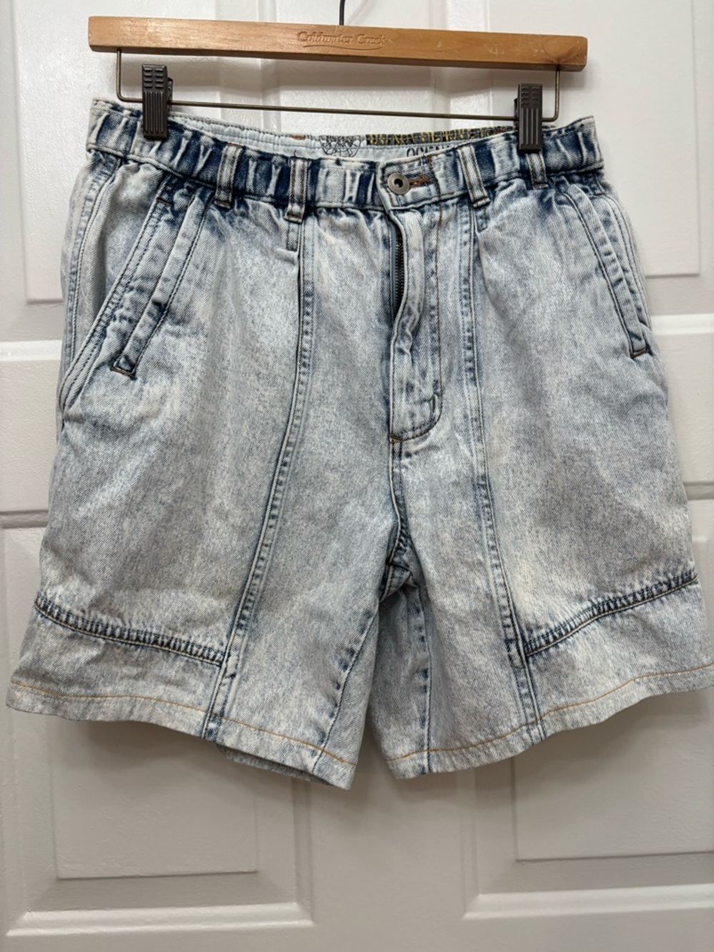 Light Blue Denim Women’s Jean Shorts with Elastic Waist